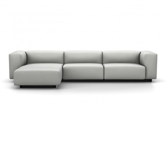 Vitra Soft Modular Sofa 3 places avec chaise longue 