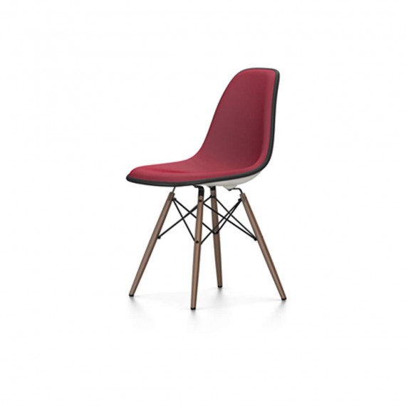 Vitra Chaise Eames DSW - rembourrage complet érable foncé noir foncé 