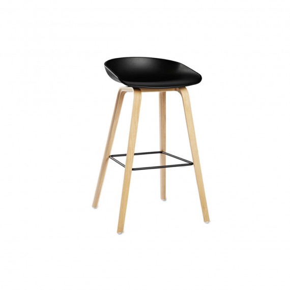 Hay ABOUT A STOOL AAS 32 low black chêne naturel 