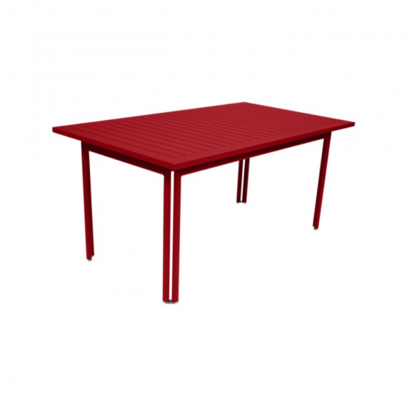 FERMOB Table rectangulaire COSTA Coquelicot 