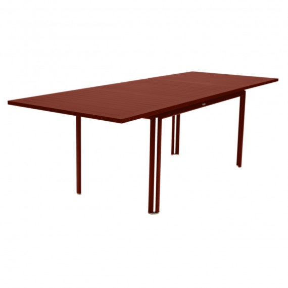 FERMOB Table à rallonges COSTA ocre rouge 