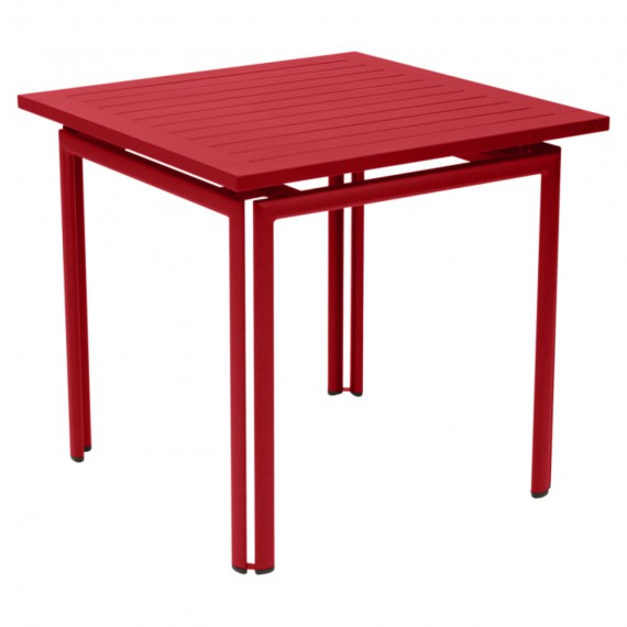 FERMOB Table carrée COSTA - coquelicot 