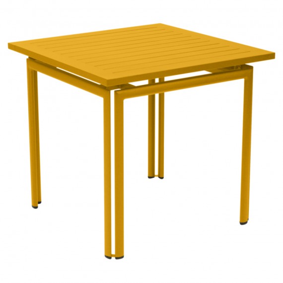 FERMOB Table carrée COSTA - miel 