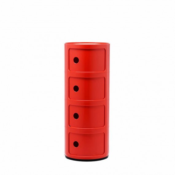 Kartell Componibili 4 tiroirs Rouge 