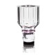 Bougeoir Utha transparent, rose et noir