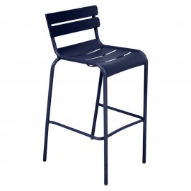 Tabouret haut LUXEMBOURG - bleu abysse FERMOB