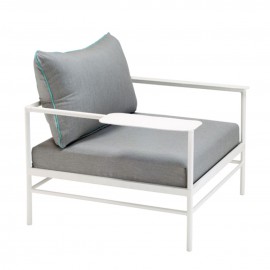 Fauteuil bas RIVAGE - blanc / gris Vlaemynck