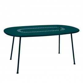 Table ovale LORETTE - bleu acapulco Fermob