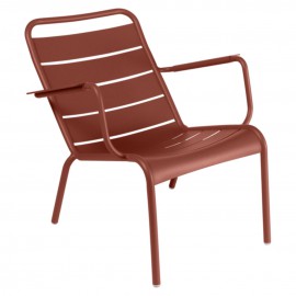 Fauteuil bas LUXEMBOURG - ocre rouge FERMOB