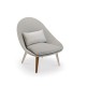 Fauteuil bas VANITY - blanc / gris clair