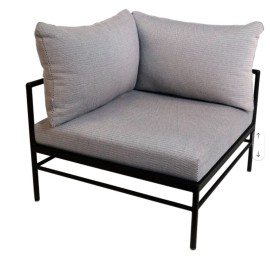 Chauffeuse d'angle RIVAGE - Carbone / Straciatella Vlaemynck