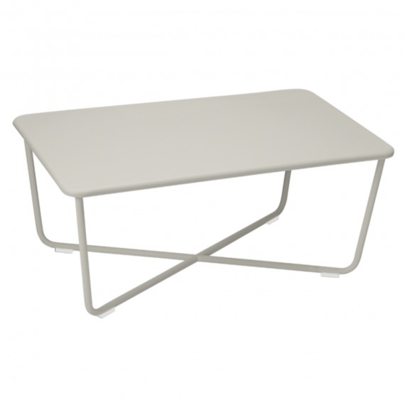 Fermob Table basse rectangulaire CROISETTE - gris argile 