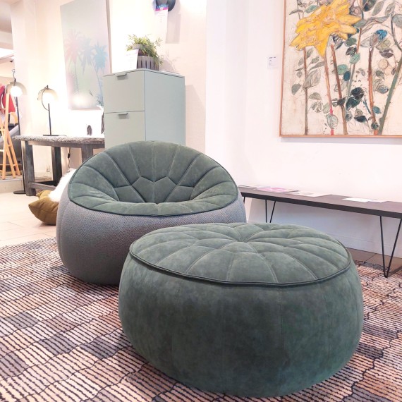 CINNA ENSEMBLE OTTOMAN FAUTEUIL ET POUF 