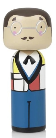 LUCIE KAAS Figurine Piet Mondrian 