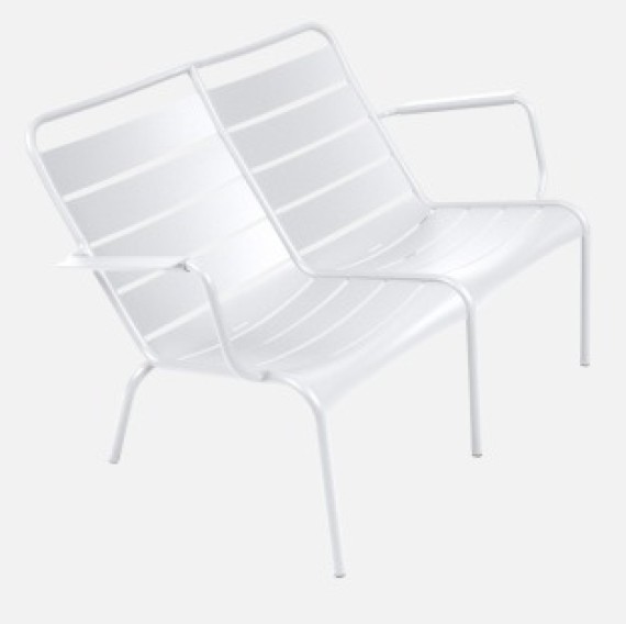 Fermob Fauteuil bas duo LUXEMBOURG - Blanc coton 