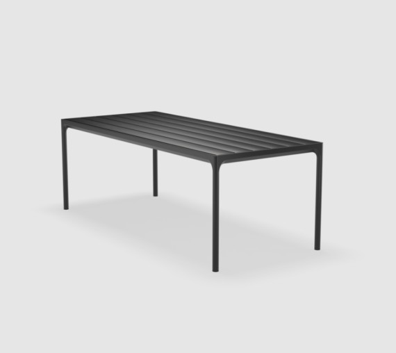 HOUE Four table 90X210 Aluminium noir 