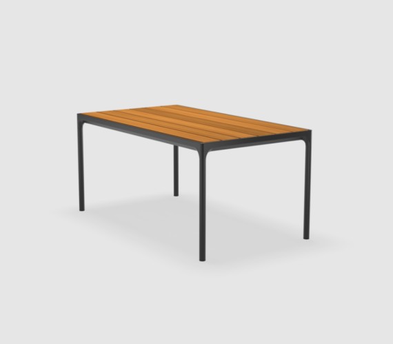 HOUE Four table 90X160 Bambou-noir 