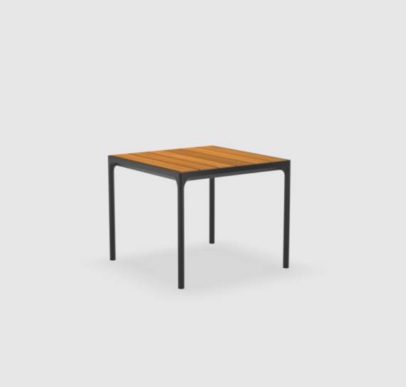 HOUE Four table 90X90 Bambou-noir 