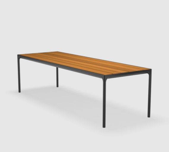 HOUE Four table 90X270 Bambou-noir 