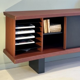 Bahut RIFLESSO Alu anodisé noir Cassina