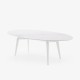 TABLE ODESSA OVALE GRES CERAM BLANC