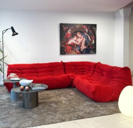 ENSEMBLE TOGO ALCANTARA ROUGE Ligne Roset