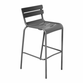 Tabouret haut LUXEMBOURG - carbone FERMOB