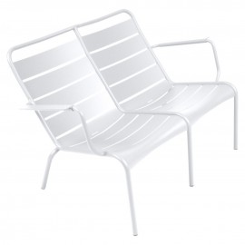 Fauteuil bas duo LUXEMBOURG - blanc coton FERMOB