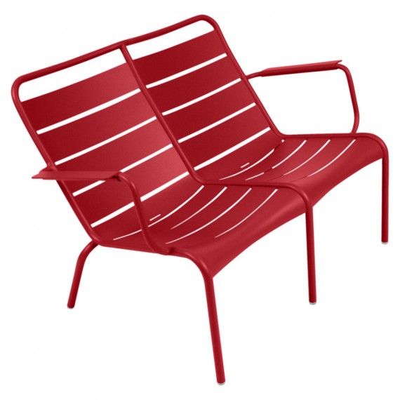 FERMOB Fauteuil bas duo LUXEMBOURG - coquelicot 