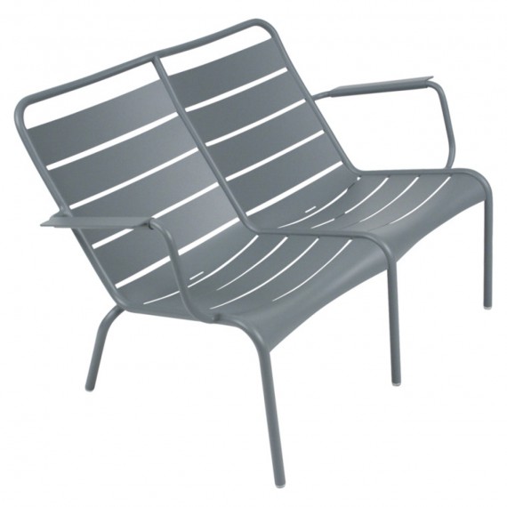 FERMOB Fauteuil bas duo LUXEMBOURG - gris orage 