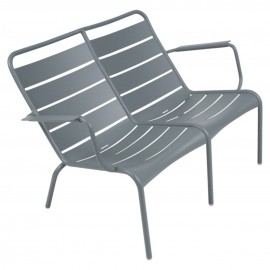 Fauteuil bas duo LUXEMBOURG - gris orage FERMOB