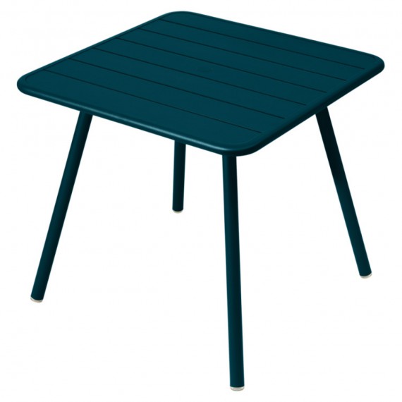 FERMOB Table carrée LUXEMBOURG - bleu acapulco 