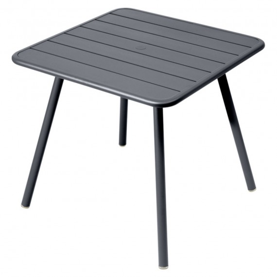 FERMOB Table 80x80 cm LUXEMBOURG - carbone 