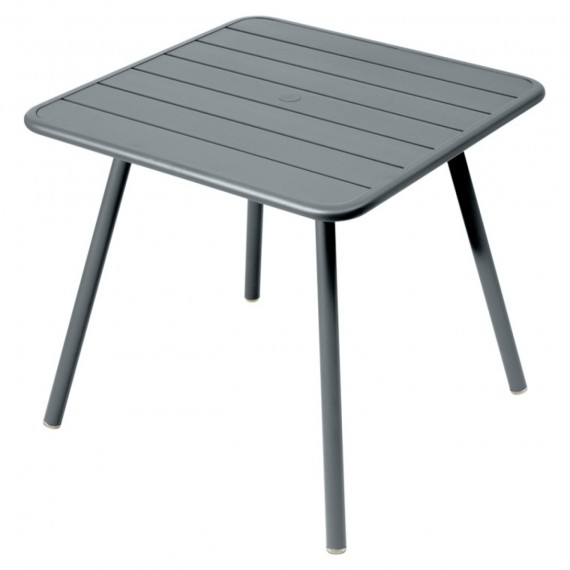 FERMOB Table carrée LUXEMBOURG - gris orage 