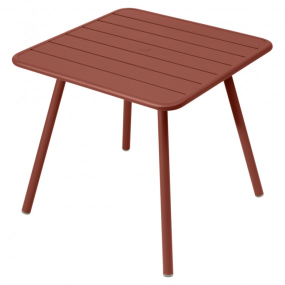 FERMOB Table carrée LUXEMBOURG - ocre rouge 