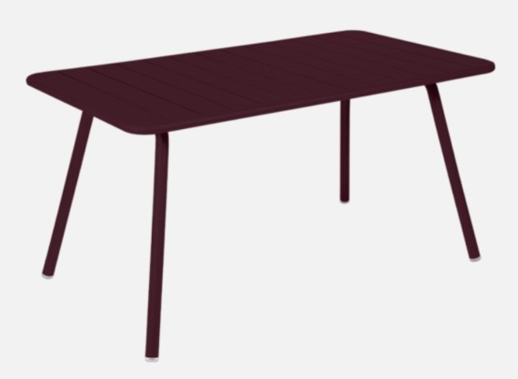 FERMOB Table rectangulaire LUXEMBOURG - cerise noire 