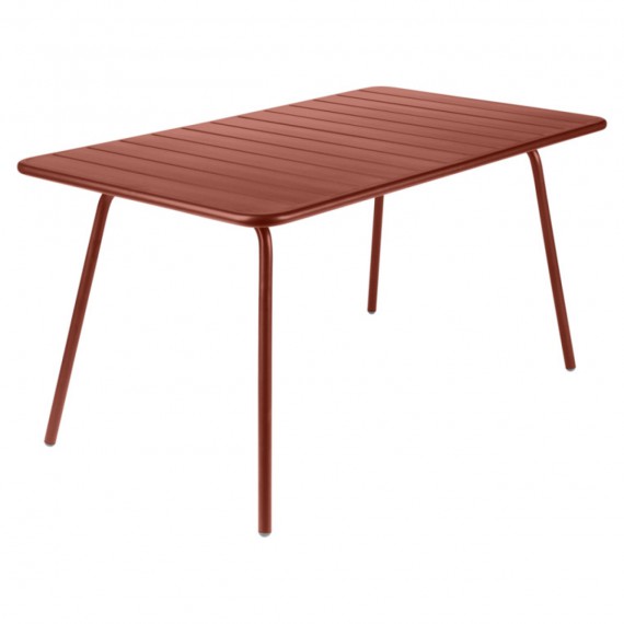 FERMOB Table rectangulaire LUXEMBOURG - ocre rouge 