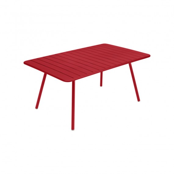 FERMOB Table rectangulaire LUXEMBOURG - coquelicot 
