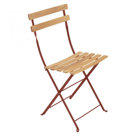 FERMOB Chaise BISTRO NATUREL - ocre rouge 
