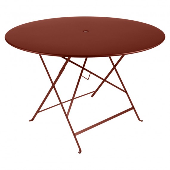 FERMOB Table ronde BISTRO ocre rouge 