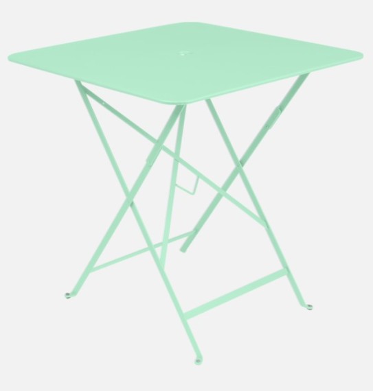 FERMOB Table carrée BISTRO vert opaline 