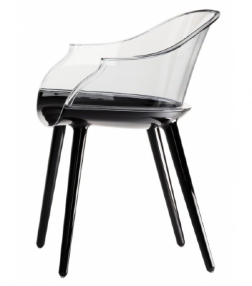Magis Petit fauteuil transparent CYBORG Noir transparent 