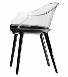 Petit fauteuil transparent CYBORG Noir transparent Magis