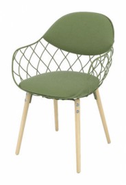 Petit fauteuil en tissu Star PINA Naturel Vert Magis