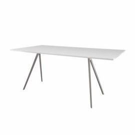 Table en MDF 160x85cm BAGUETTE Blanc