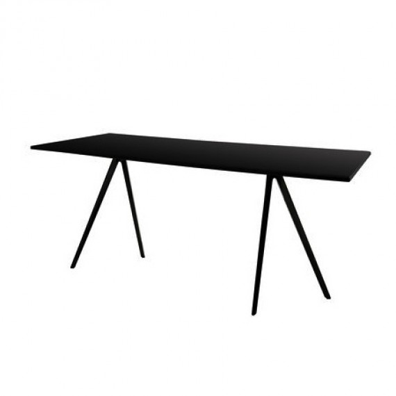Magis Table en MDF 160x85cm BAGUETTE Noir 