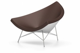 Coconut Chair Cuir chocolat Vitra