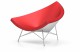 Coconut Chair Cuir rouge