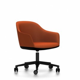 Fauteuil SOFTSHELL CHAIR Cognac Vitra