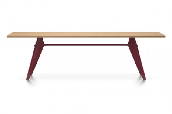 Vitra J. Prouvé Table EM TABLE 260x90 Rouge japonais 